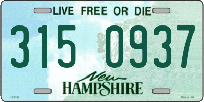 NH license plate 3150937
