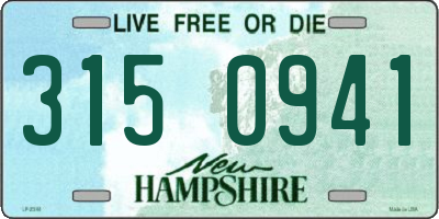 NH license plate 3150941