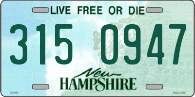 NH license plate 3150947