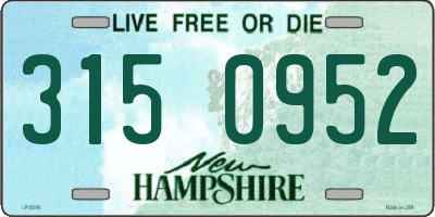 NH license plate 3150952