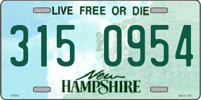 NH license plate 3150954