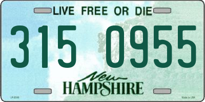 NH license plate 3150955