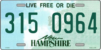 NH license plate 3150964