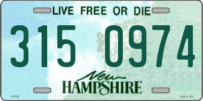 NH license plate 3150974