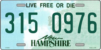 NH license plate 3150976