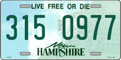 NH license plate 3150977
