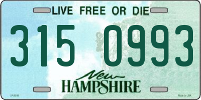 NH license plate 3150993