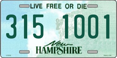 NH license plate 3151001