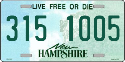NH license plate 3151005