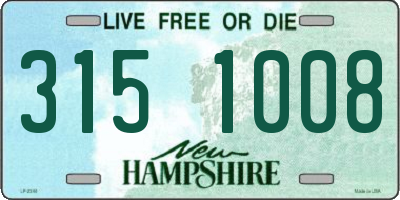 NH license plate 3151008