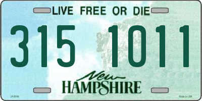 NH license plate 3151011