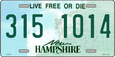 NH license plate 3151014