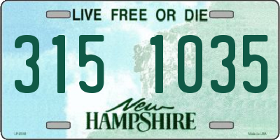 NH license plate 3151035