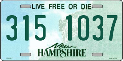 NH license plate 3151037