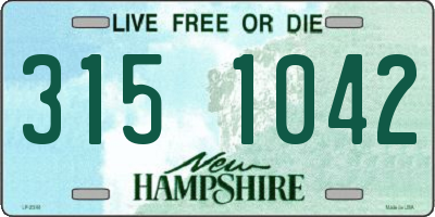 NH license plate 3151042