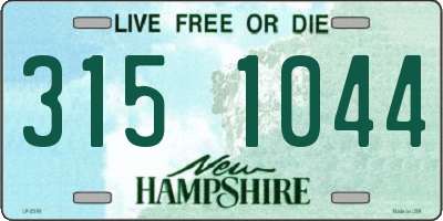 NH license plate 3151044