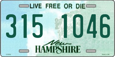 NH license plate 3151046