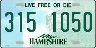 NH license plate 3151050