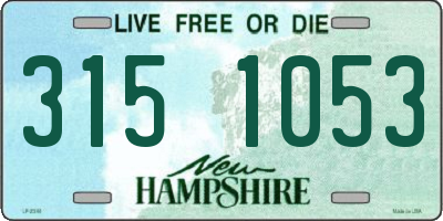 NH license plate 3151053