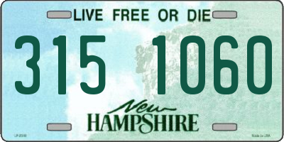 NH license plate 3151060