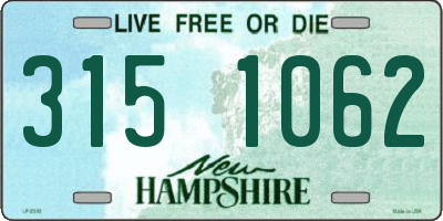 NH license plate 3151062