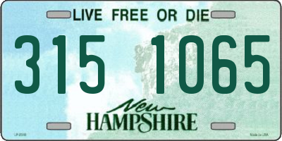 NH license plate 3151065