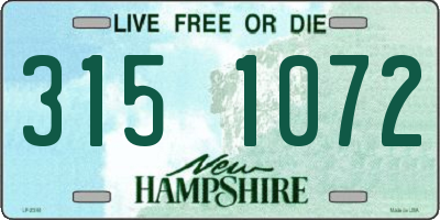 NH license plate 3151072