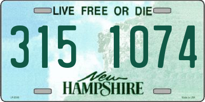 NH license plate 3151074