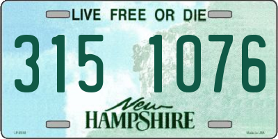 NH license plate 3151076