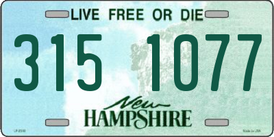 NH license plate 3151077