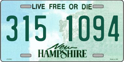 NH license plate 3151094