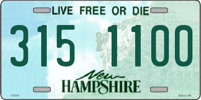 NH license plate 3151100