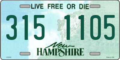NH license plate 3151105