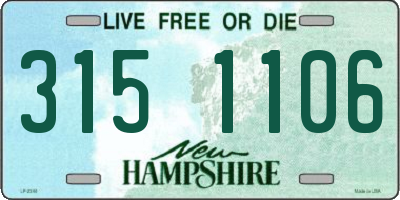 NH license plate 3151106