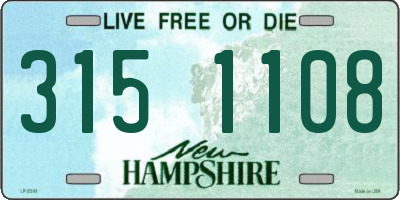 NH license plate 3151108