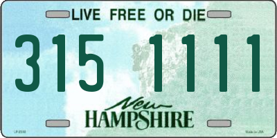 NH license plate 3151111