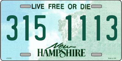 NH license plate 3151113