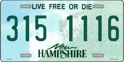 NH license plate 3151116