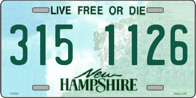 NH license plate 3151126