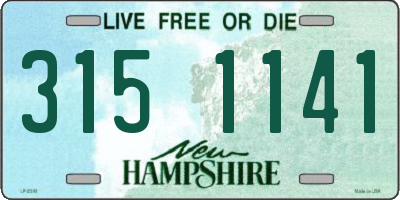 NH license plate 3151141