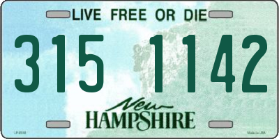 NH license plate 3151142