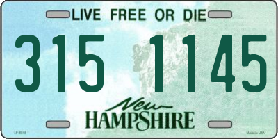 NH license plate 3151145