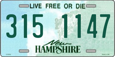 NH license plate 3151147