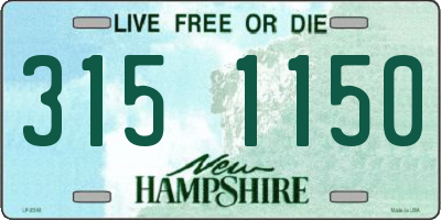 NH license plate 3151150