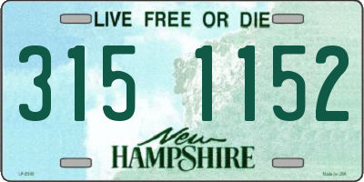 NH license plate 3151152