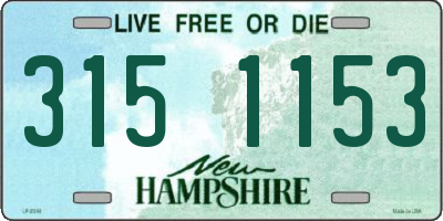 NH license plate 3151153