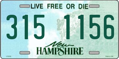 NH license plate 3151156