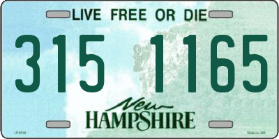 NH license plate 3151165