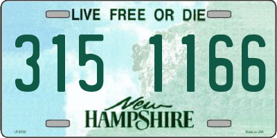 NH license plate 3151166