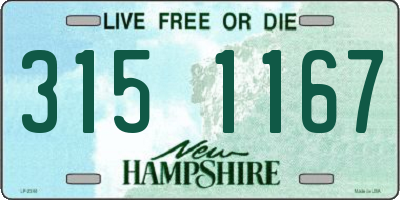 NH license plate 3151167
